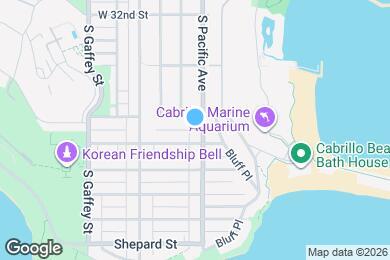 Map image of the property - 3621 S Pacific Ave