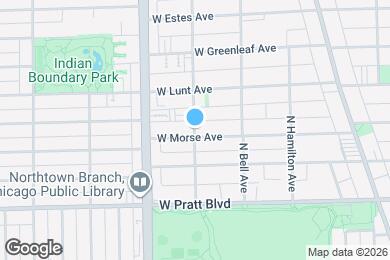 Map image of the property - 6937 N Oakley Ave