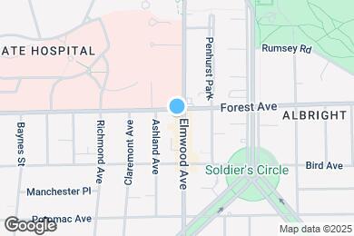 Map image of the property - 1116 Elmwood