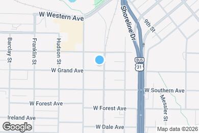 Map image of the property - 816 W Grand Ave