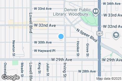 Map image of the property - 3321 W 30th Ave
