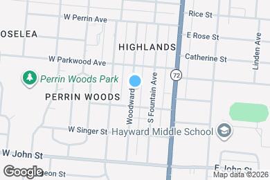 Map image of the property - 1624 Woodward Ave