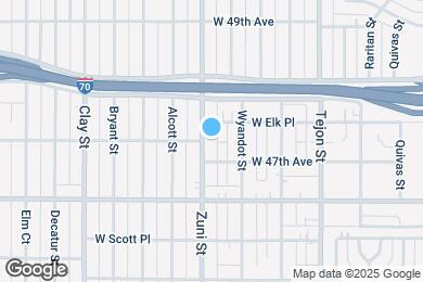 Map image of the property - 4728 Zuni Street