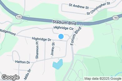Map image of the property - 1610 Highridge Dr