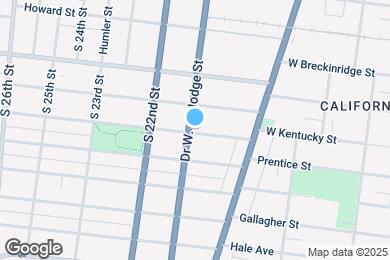 Map image of the property - 1847 W Kentucky St