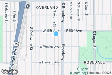 Map image of the property - 2340 S Acoma St