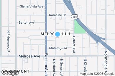 Map image of the property - 852 N Oxford Ave