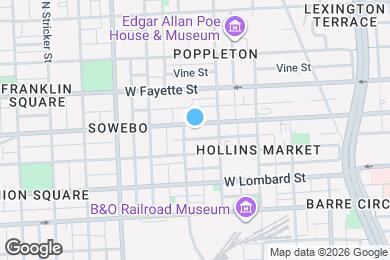 Map image of the property - 1029 W Baltimore St