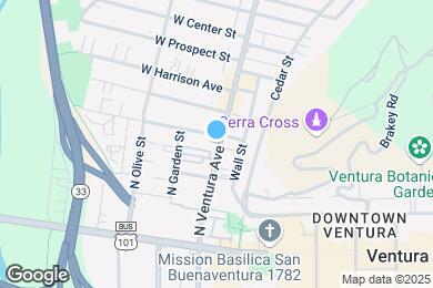 Map image of the property - 285 N Ventura Ave