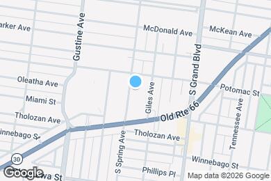 Map image of the property - 3526 S Spring Ave