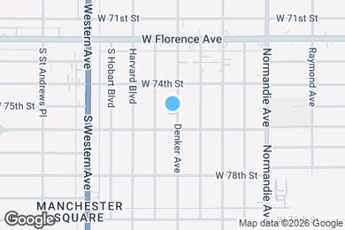 Map image of the property - 7515 S Denker Ave