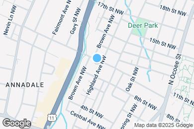 Map image of the property - 873 Highland Ave NW