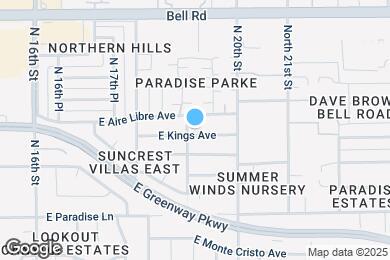 Map image of the property - 1906 E Kings Ave