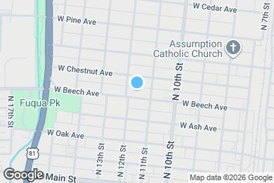 Map image of the property - 1109 W Beech Ave