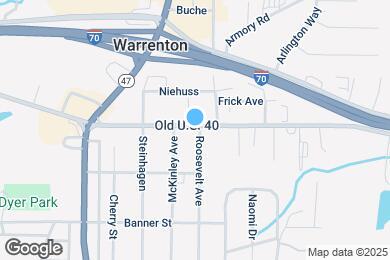 Map image of the property - 814 E Veterans Memorial Pkwy