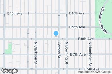 Map image of the property - 1029 E 8th Ave