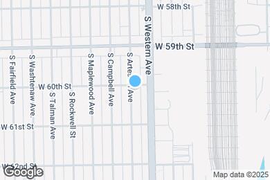 Map image of the property - 6005 S Artesian Ave