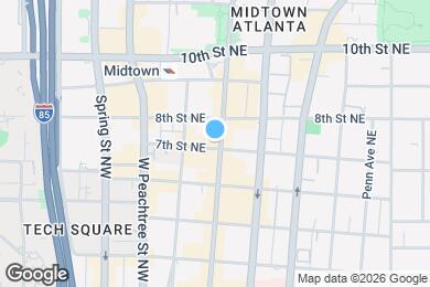 Map image of the property - 878 Peachtree St NE