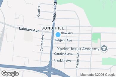 Map image of the property - 1216 Regent Ave