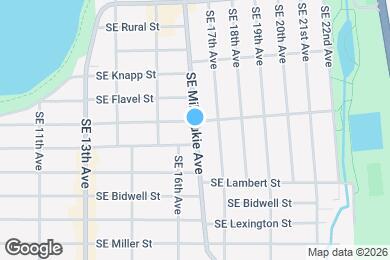 Map image of the property - 7625 SE Milwaukie Ave