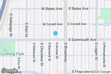 Map image of the property - 3081 S Acoma St