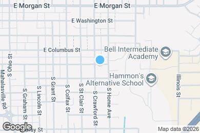 Map image of the property - 1029 E Walnut St