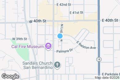 Map image of the property - 3928 N Lugo Ave