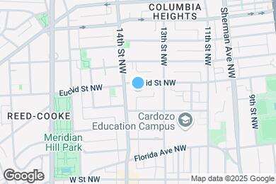 Map image of the property - 1354 Euclid St NW