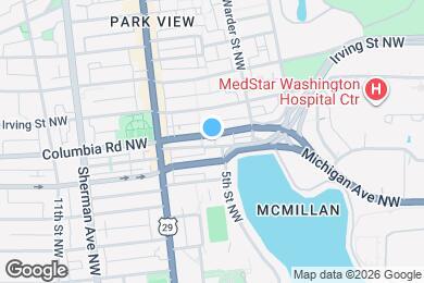 Map image of the property - 602 Columbia Rd NW