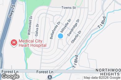 Map image of the property - 12028 Hoblitzelle Dr