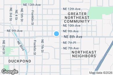 Map image of the property - 821 NE 8th Ave