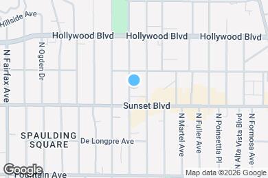 Map image of the property - 1524 N Sierra Bonita Ave