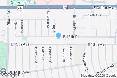 Map image of the property - 12800 E 13th Pl
