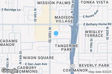 Map image of the property - 1620 E Rancho Dr