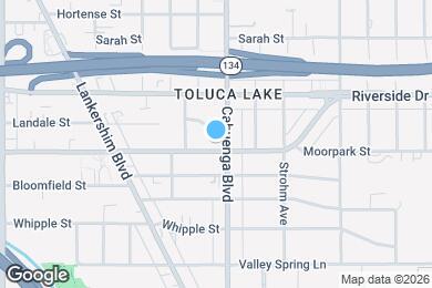Map image of the property - 10611 Moorpark St
