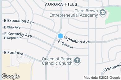 Map image of the property - 12837 E Ohio Ave