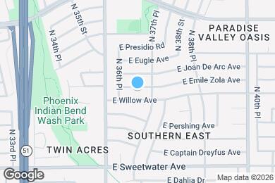 Map image of the property - 3649 E Emile Zola Ave