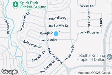 Map image of the property - 1018 Blanco Drive