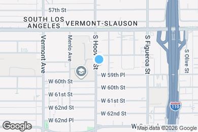 Map image of the property - 5924 S Hoover St