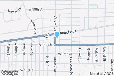 Map image of the property - 1306 Arrow Ave