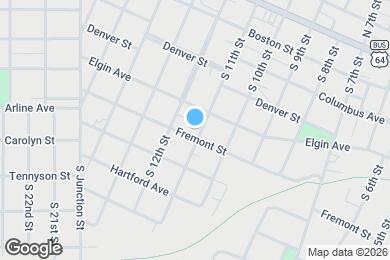 Map image of the property - 1104 Fremont St