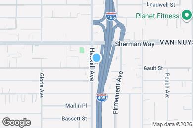 Map image of the property - 7110 1/2 Haskell Ave