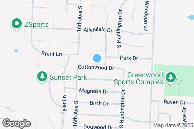 Map image of the property - 1400 Cottonwood Dr