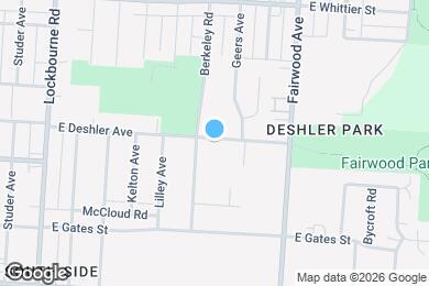 Map image of the property - 1427 E Deshler Ave