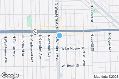 Map image of the property - 1533 N Western Ave