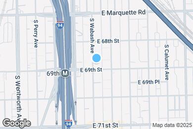 Map image of the property - 6851 S Wabash Ave