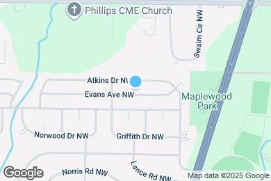Map image of the property - 2126 Evans Ave NW