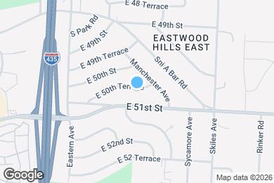 Map image of the property - 7707 E 50th Terrace