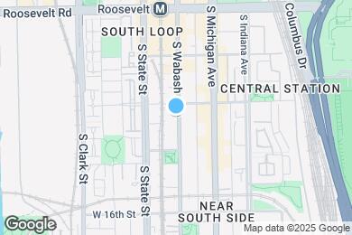 Map image of the property - 1418 S Wabash Ave