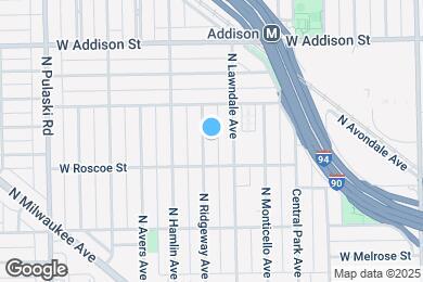 Map image of the property - 3423 N Ridgeway Ave